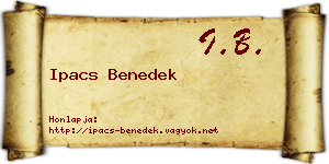 Ipacs Benedek névjegykártya