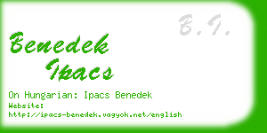 benedek ipacs business card
